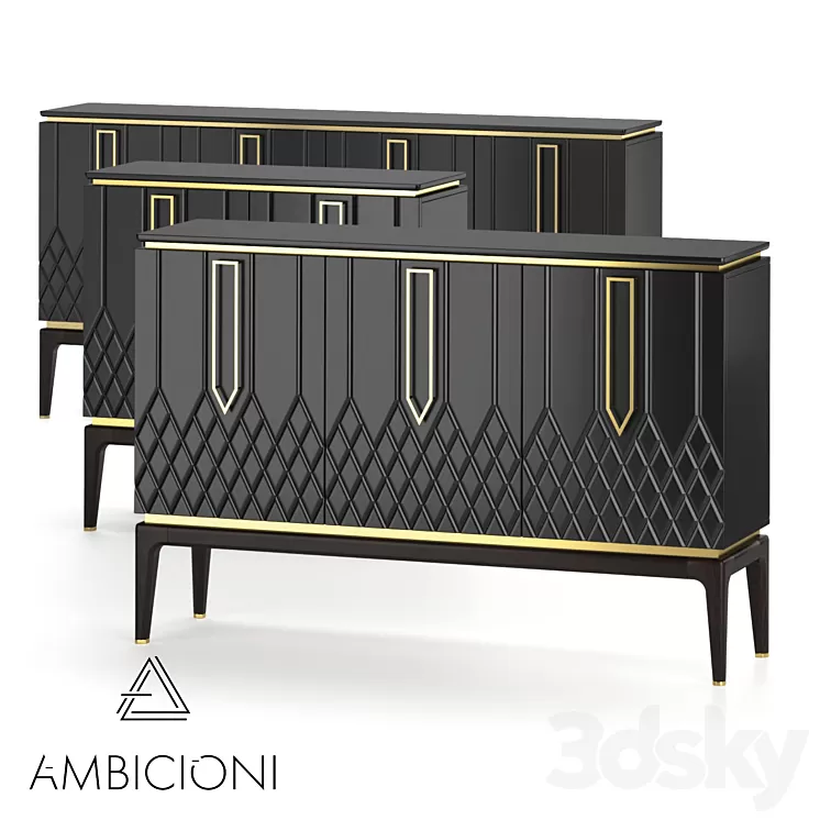 Chest of drawers Ambicioni Bairo 3 3D Model