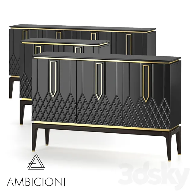 Chest of drawers Ambicioni Bairo 3 3DModel