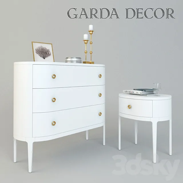 Chest of drawers and bedside Garda Decor 3DModel