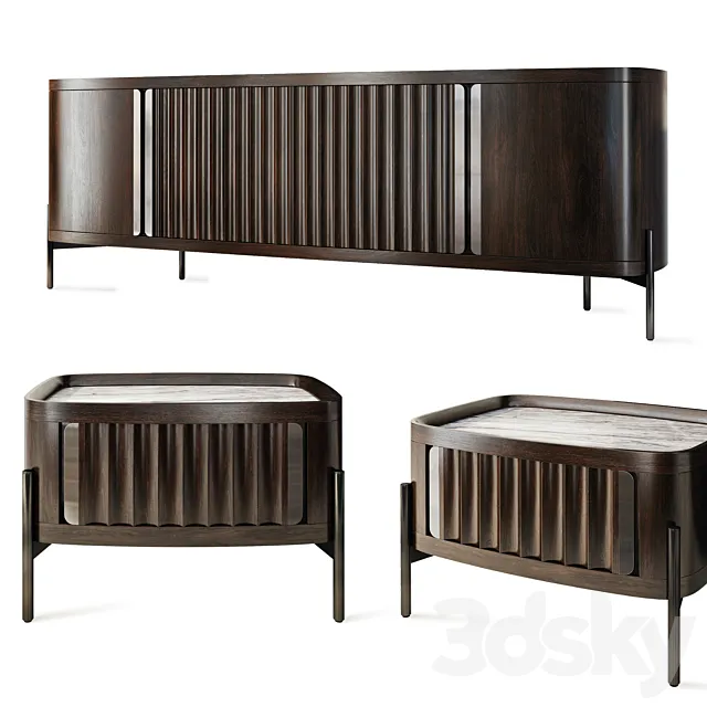 Chest of drawers and bedside table Amour. Sideboard. nightstand by SAFA 3DModel