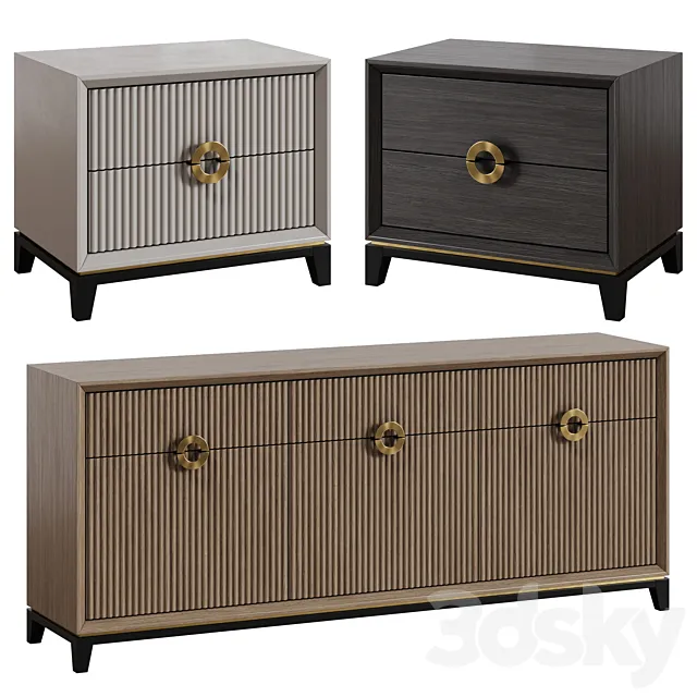 Chest of drawers and bedside table in Art Deco style 11 Free Download