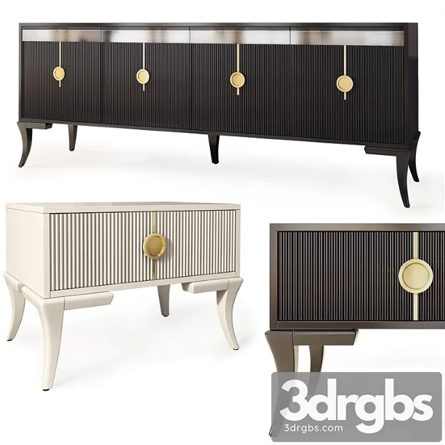 Chest of drawers and bedside table keops. nightstand sideboard by medusa home 2 3D Model Free