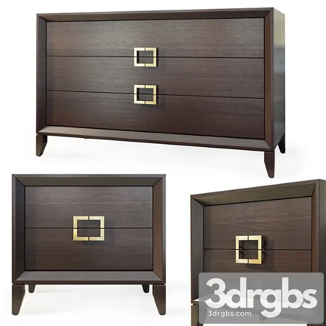 Chest of drawers and bedside tables club. dresser nightstand by tosconova 2 3D Model Free