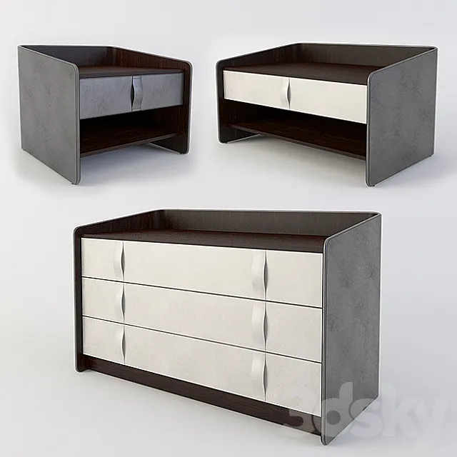 chest of drawers and cabinets Flou Gentleman 3D Model