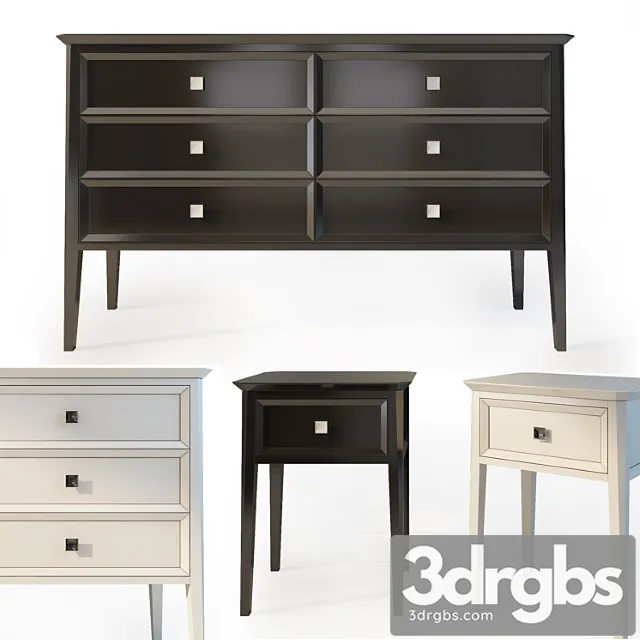 Chest of drawers and dresser. the werby ellington. dresser nightstand. 2 3D Model Free