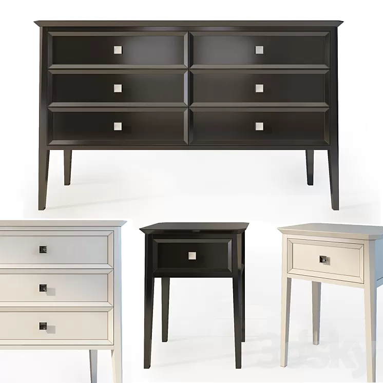 Chest of drawers and dresser. The Werby Ellington. dresser nightstand. 3D Model