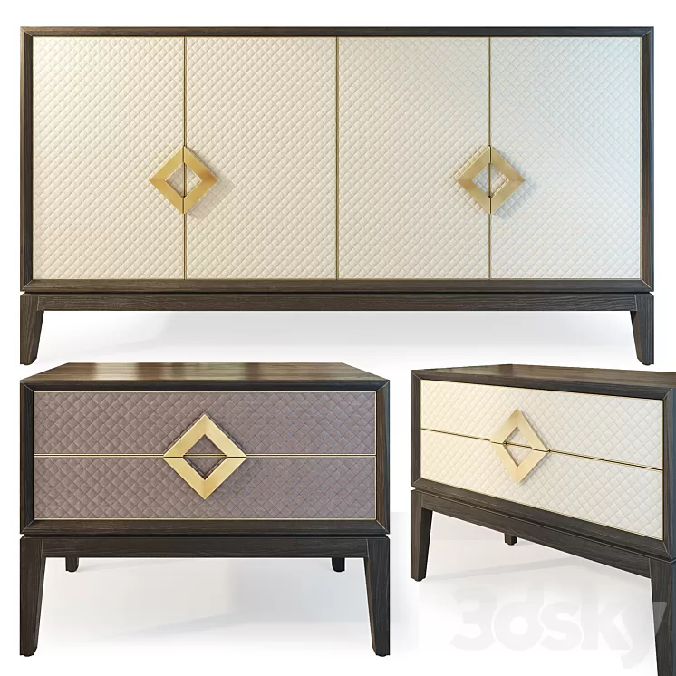 Chest of drawers and Laurent dresser. Sideboard nightstand. The Sofa & Chair company 3D Model