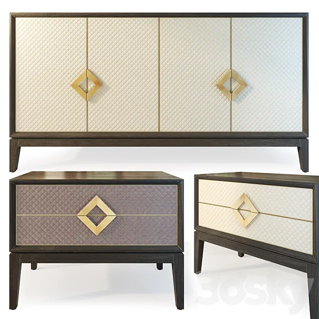 Chest of drawers and Laurent dresser. Sideboard. nightstand. The Sofa & Chair company 3DModel