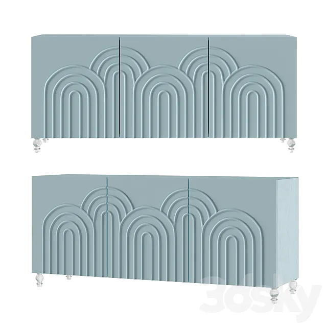 Chest of drawers Arches 3 Door Credenza 3DModel