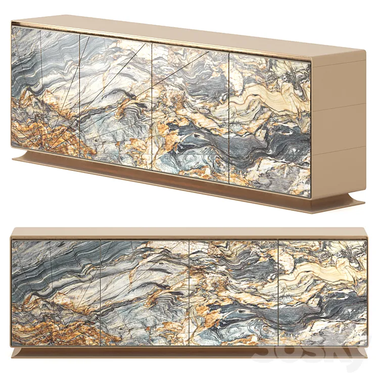 Chest of drawers AURORA visionnaire 3D Model Free