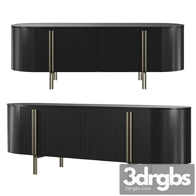 Chest Of Drawers Blush black 3D Model Free