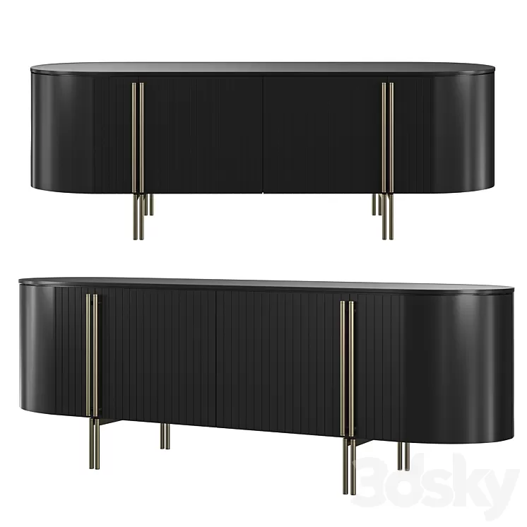 chest of drawers Blush black 3D Model