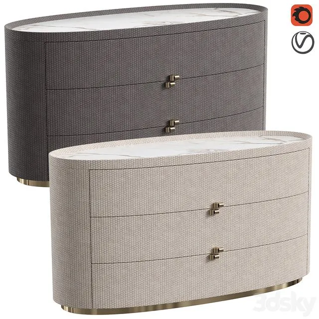 Chest of drawers BOHEME by Rugiano 3D Model