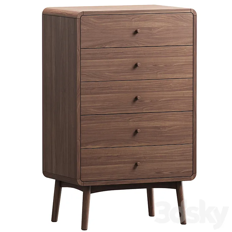 Chest of drawers BOWEN 5 3D Model Free