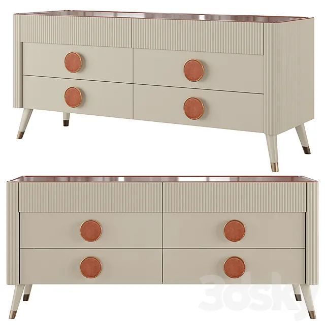 Chest of drawers Double N19 3D Model