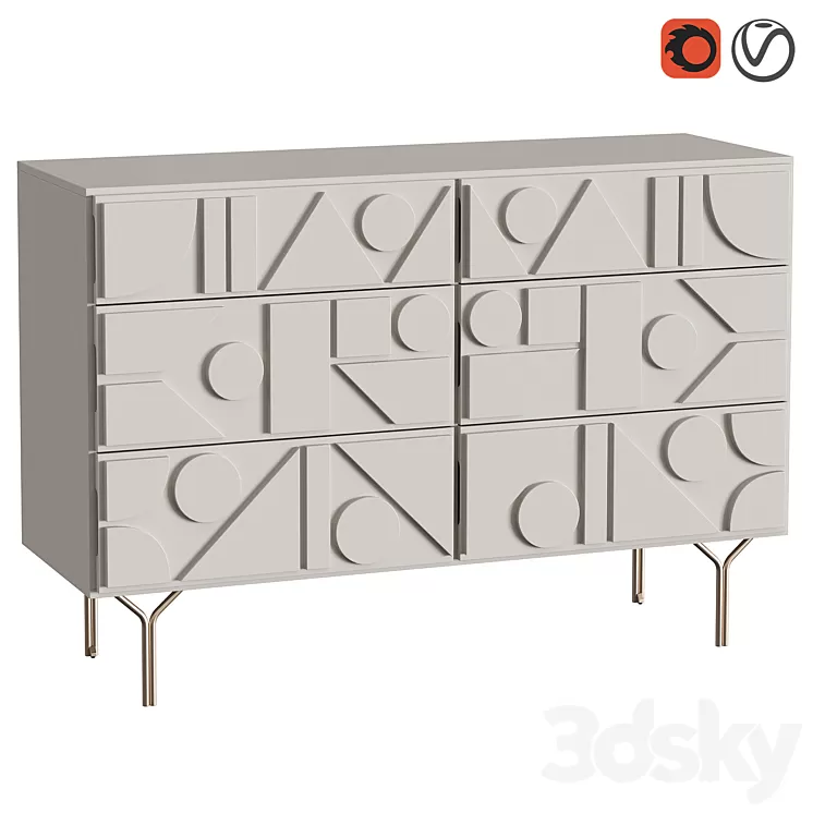 Chest of drawers Elgos (Pictograph) 3D Model