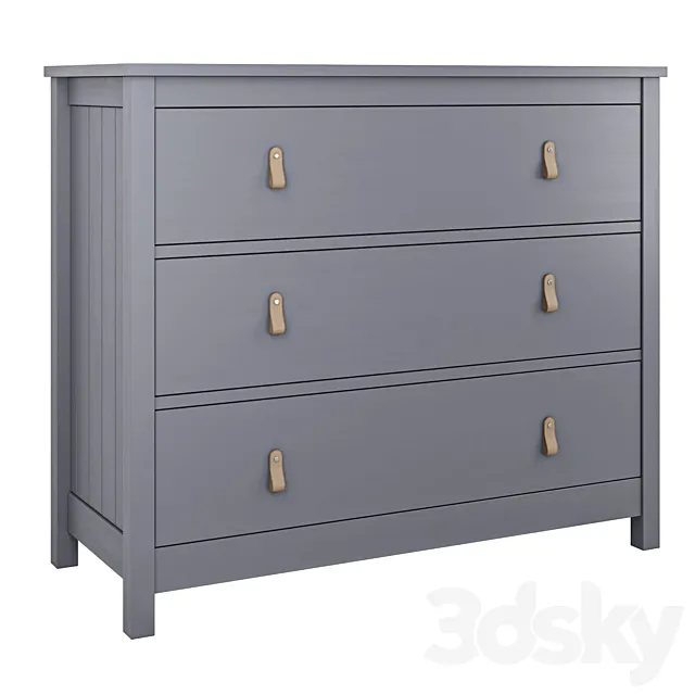 Chest of drawers Ellipse Wood 3D Model