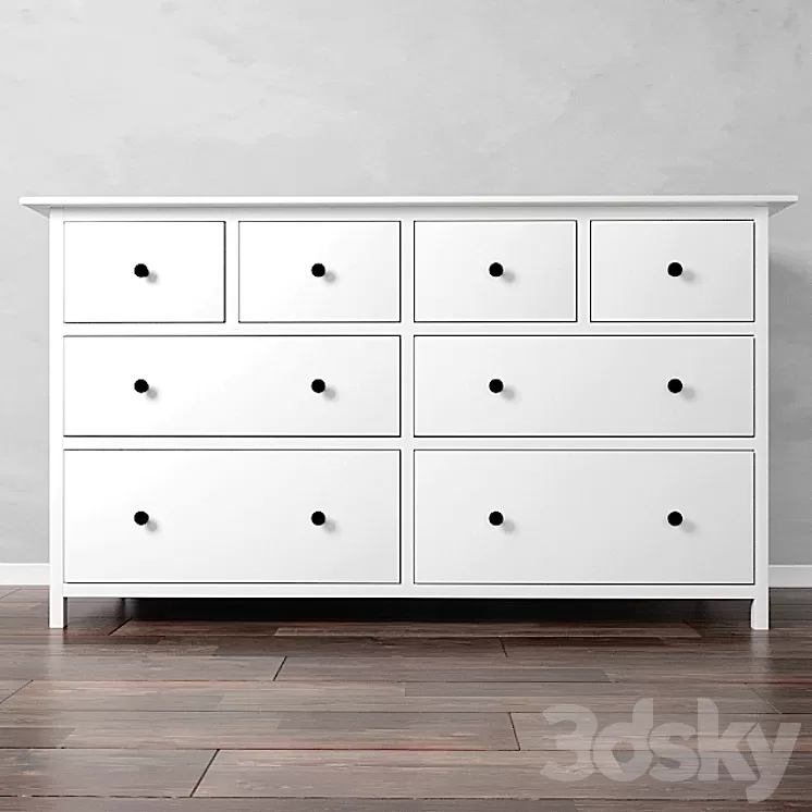 Chest of drawers IKEA HEMNES with 8 drawers 3D Model