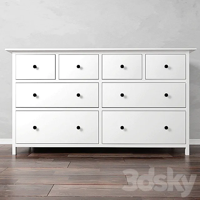 Chest of drawers IKEA HEMNES with 8 drawers 3DModel