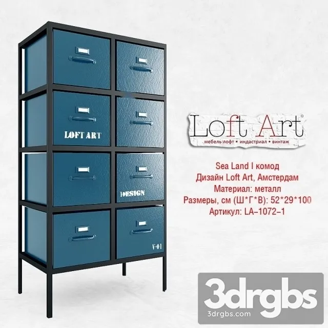 Chest Of Drawers Loft Art 3D Model Free