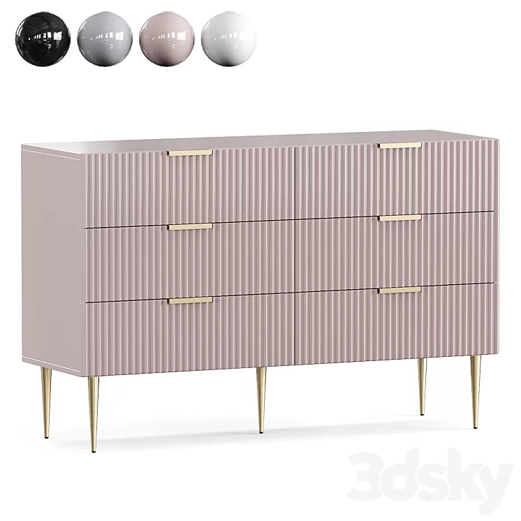 Chest of drawers LUXURY CHIC 3D Model Free