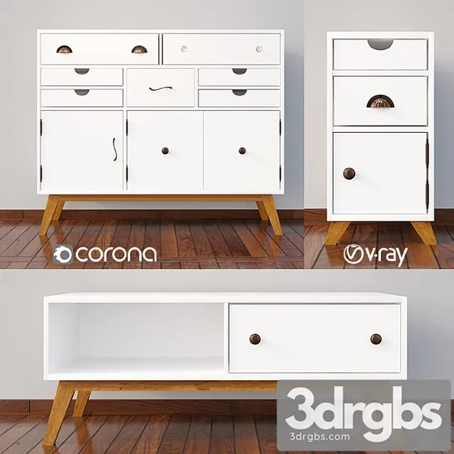 Chest Of Drawers Lydia 03 3D Model Free