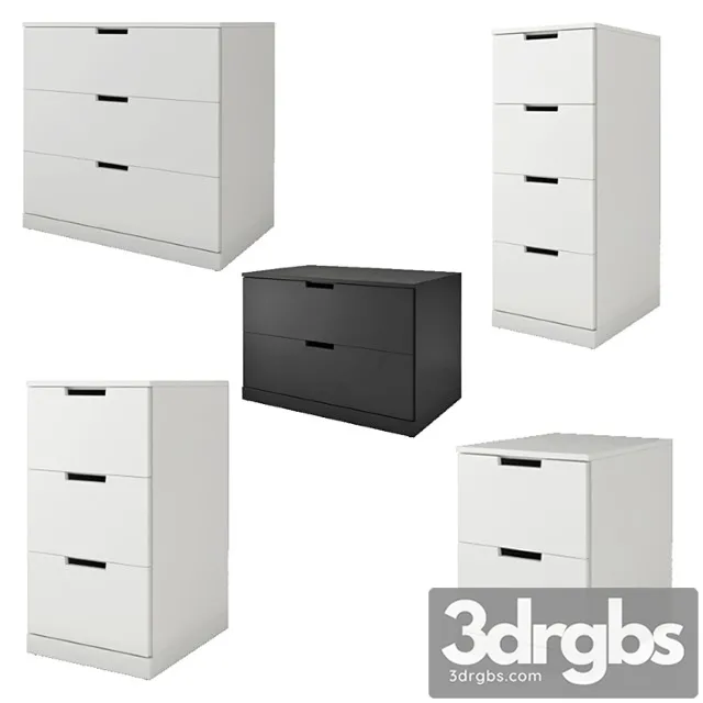 Chest of drawers nordley ikea 04 2 3D Model Free