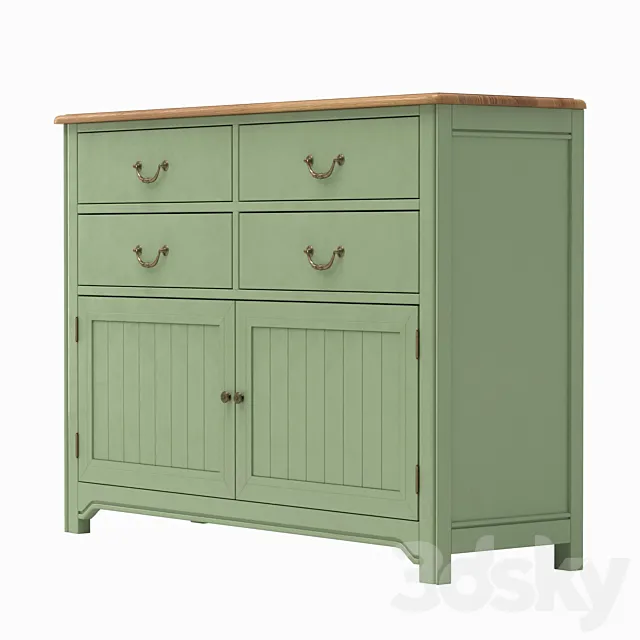 Chest of drawers Olivia for 4 drawers 3D Model