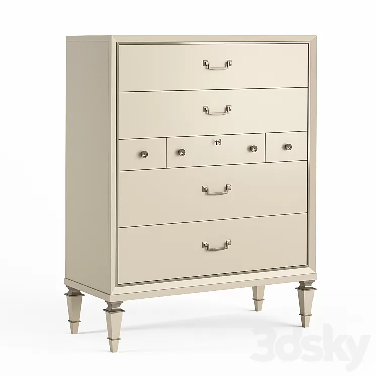 Chest of drawers Pearly White Caracole 3D Model