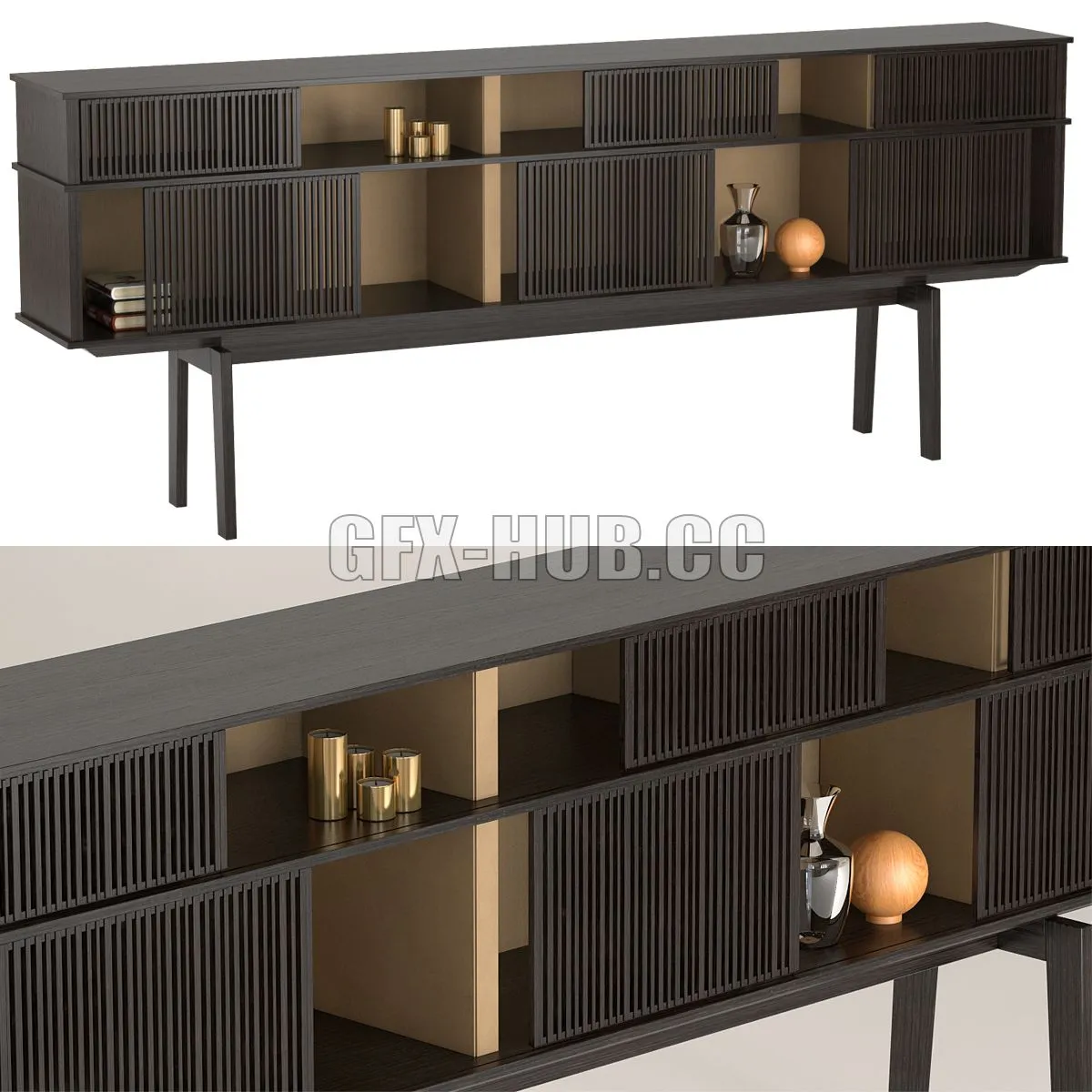 Chest of Drawers Poltrona Frau Lloyd 3D Model