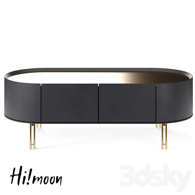 Chest of drawers Shemali in enamel (OM) 3D Model