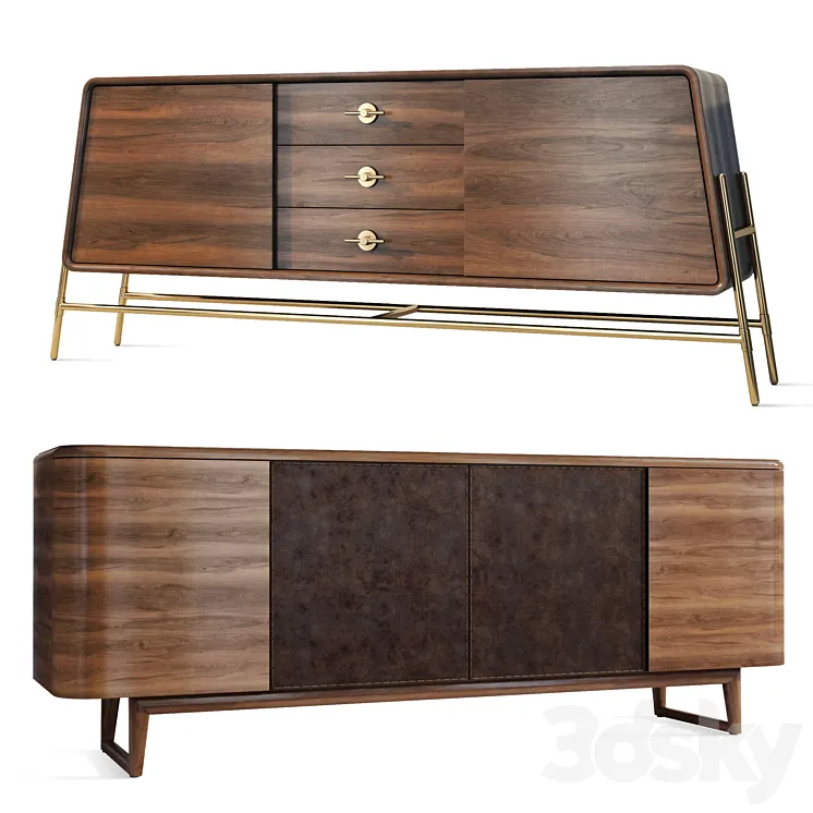 Chest of drawers sideboard Art Deco York Armaria. wooddi 3D Model Free