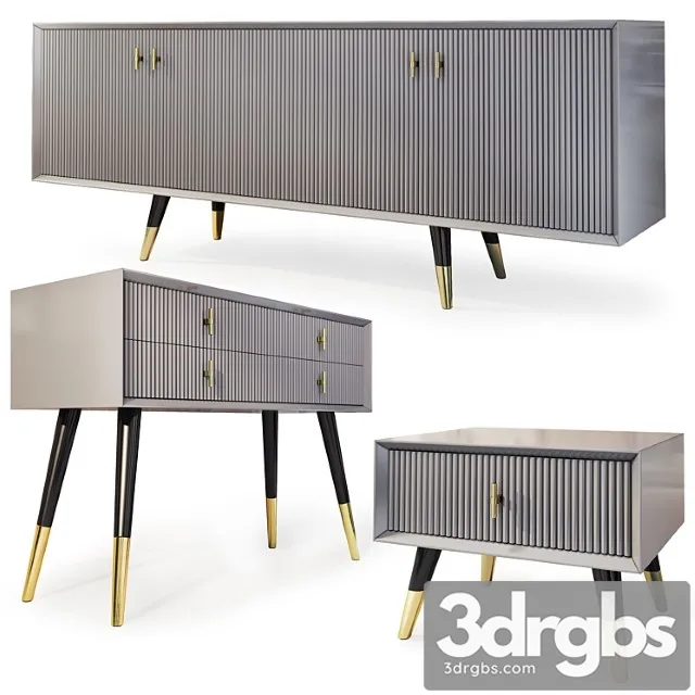 Chest of drawers tv cabinet and nightstand classi. nightstand tv stand by yildiz mobilya 2 3D Model Free
