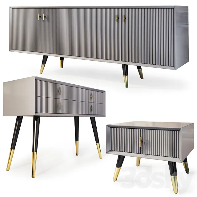 Chest of drawers. TV cabinet and nightstand Classi. Nightstand. tv stand by Yildiz Mobilya 3DModel