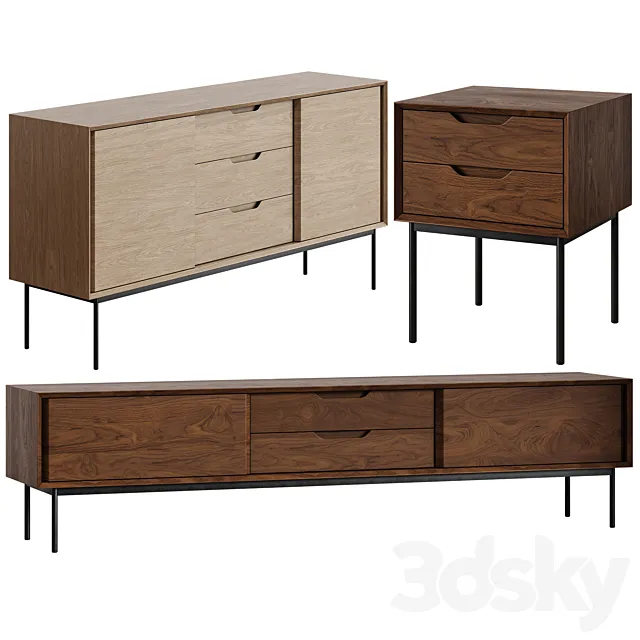 Chest of drawers TV stand bedside table La Redoute Noyeto 3D Model
