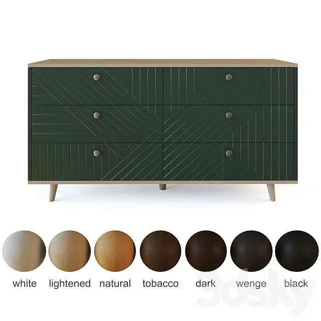 Chest of drawers TWIN 3D Model