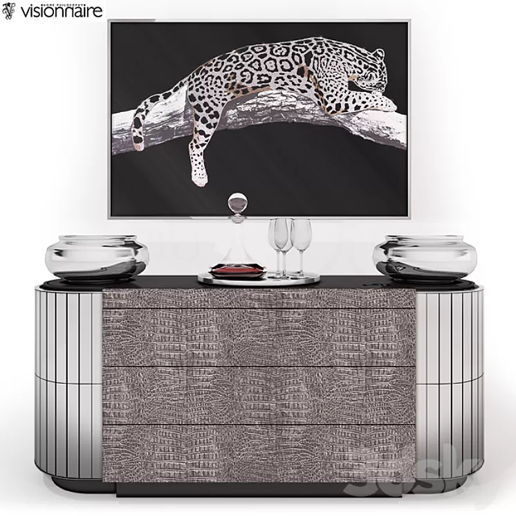 Chest of drawers Vaslav IPE Cavalli (Visionnaire) 3D Model