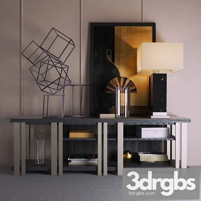 Chest of drawers with a lamp books and decor Free Download