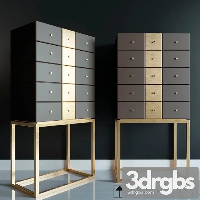 Chest of excelsior armani casa 2 3D Model Free