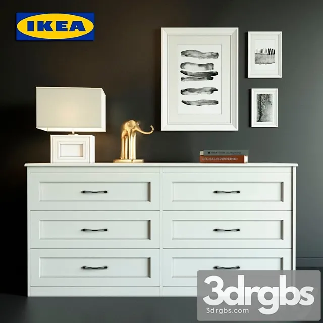 Chest of ikea songesand 2 3D Model Free
