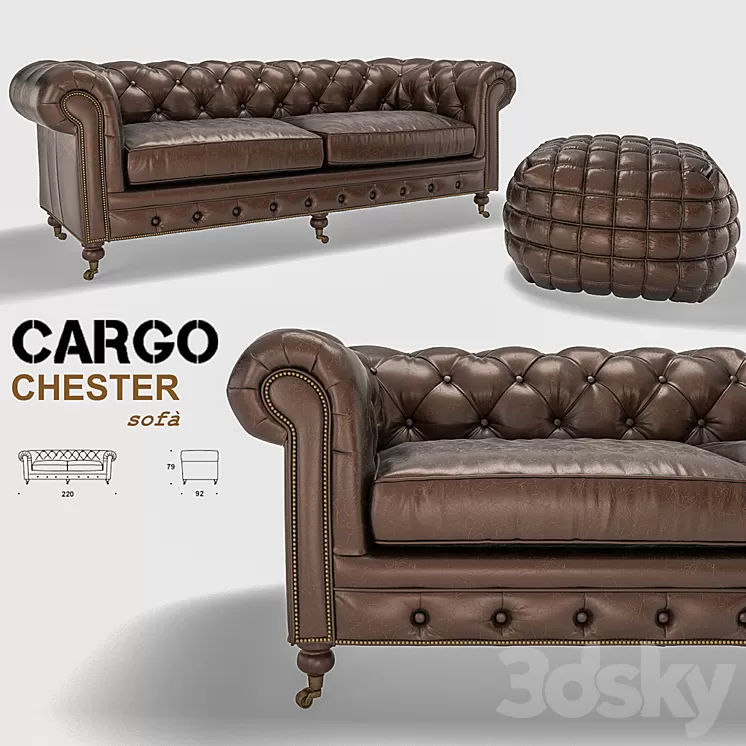 Chester sofa 3D Model
