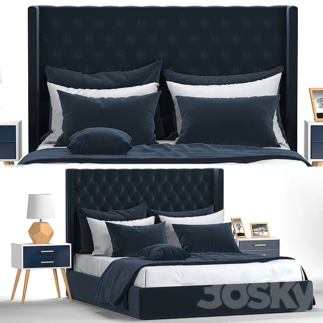 Chesterfield bed 3D Model