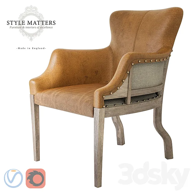 CHESTERTON CANVAS ARMCHAIR 3D Model