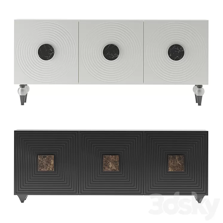 Chests Ambicioni Bobbio & Trento 3D Model