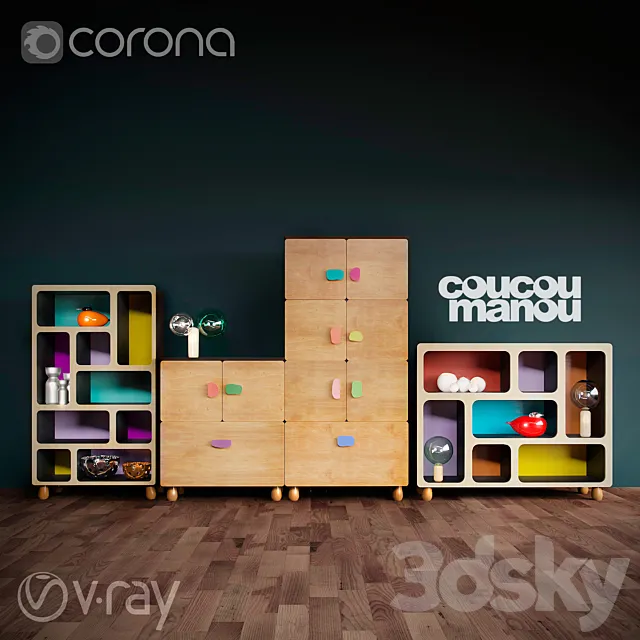 Chests "Coucou manou" 3D Model