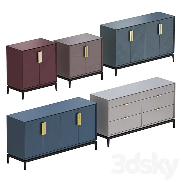 Chests of drawers Koza home "Fine" 3D Model