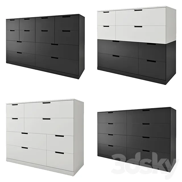 Chests of drawers NORDLEY Ikea 02 3D Model