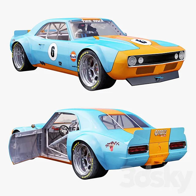Chevrolet camaro gulf racing 1968 3DModel
