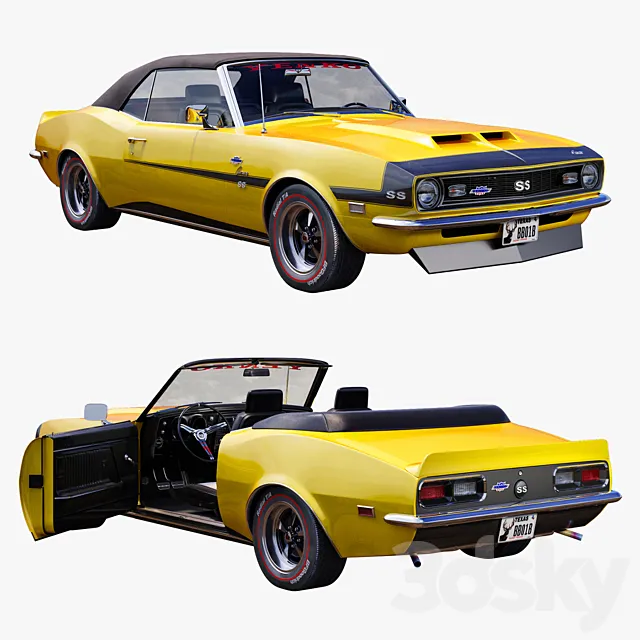 Chevrolet camaro Yenko 1968 convertible 3DModel