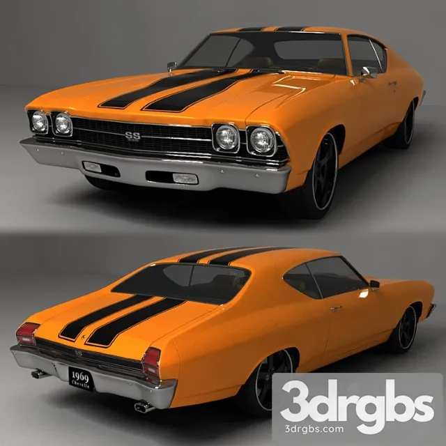 Chevrolet chevelle ss 1969 3D Model Free
